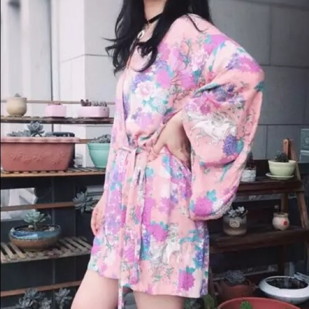 Blushing Boho Wild Pony Unicorn Duster Kimono - Picture 15 of 15